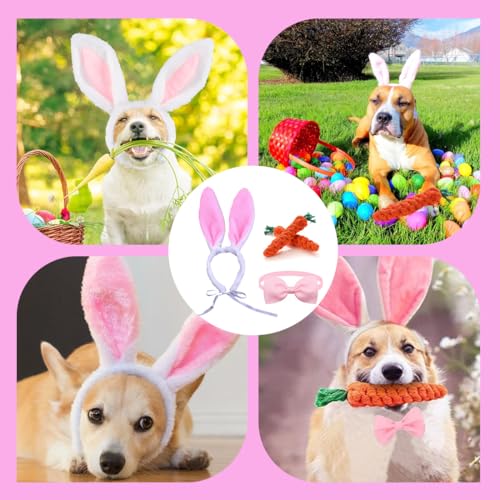 VPOUERY Hundespielzeug mit Hasenohren und Oster-Welpen Osterkostüm