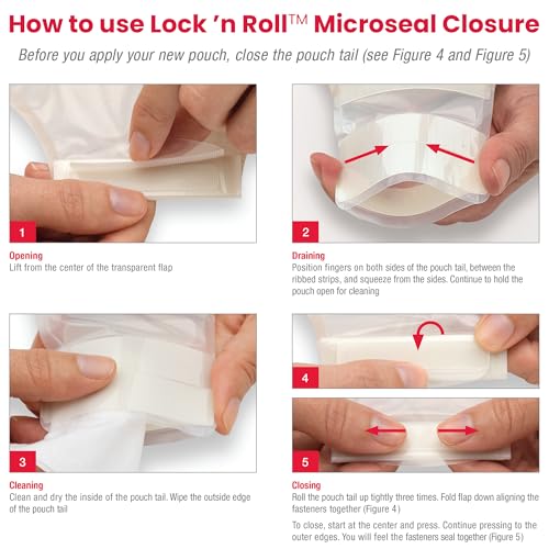 Image of Hollister 8961 CeraPlus Soft Convex 1-Piece 12 inch Drainable Ostomy Pouching System, 5 Pack, Beige with Viewing Option, Pre-Sized 7 /8 inch