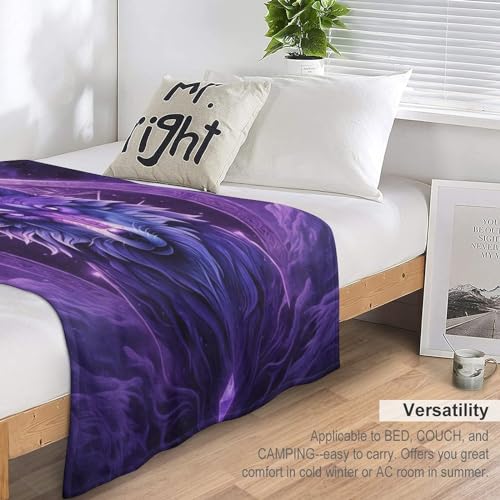 Couverture loup plaid doux pour éviter le froid sur le canapé