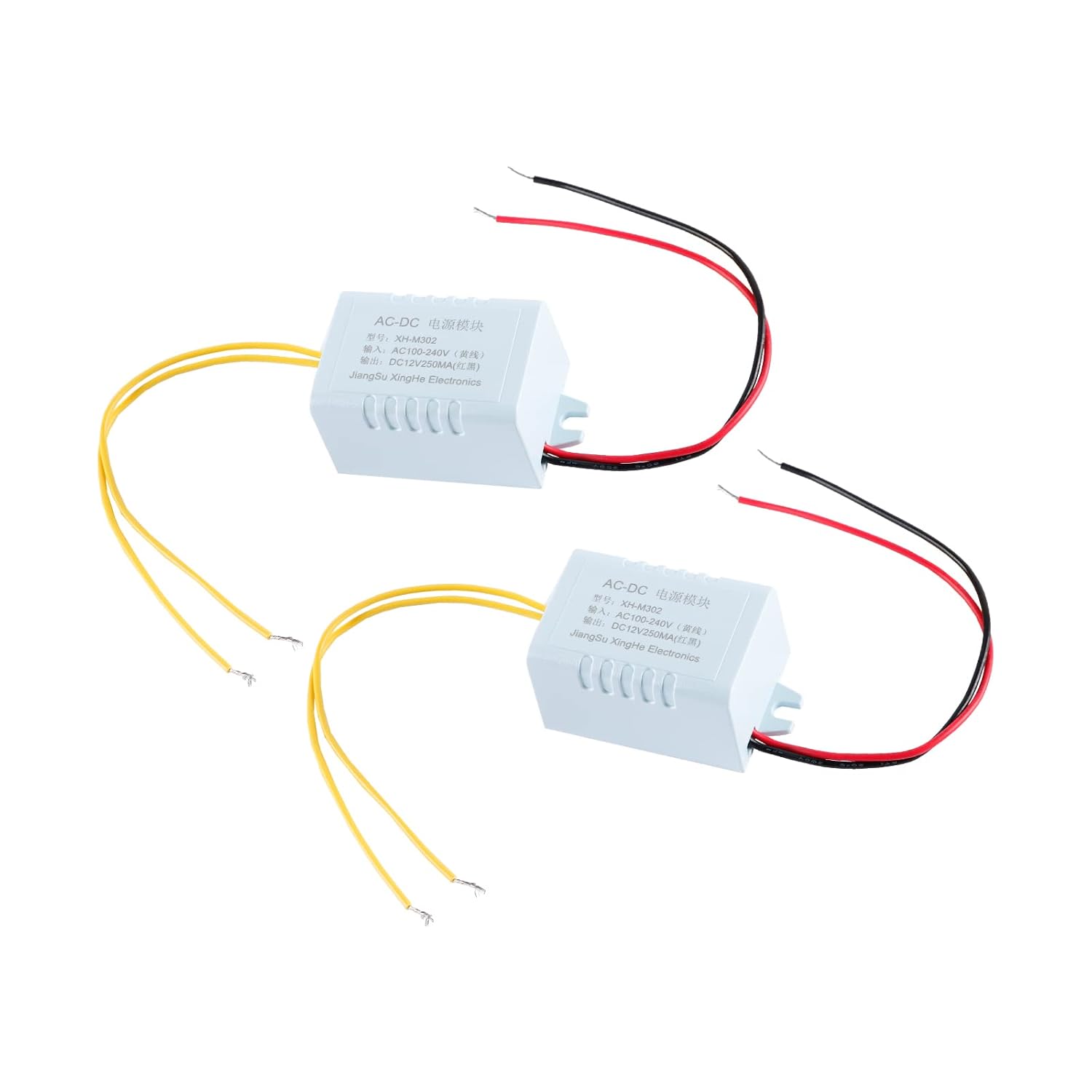 AC DC Power Adapter, AC- DC Power Module 12V 250mA Switching Power Module Input AC 110-240V Output DC 12V 3W, Used in Consumer Electronics, Instrumentation, and Smart Home, Etc. (2PCS)