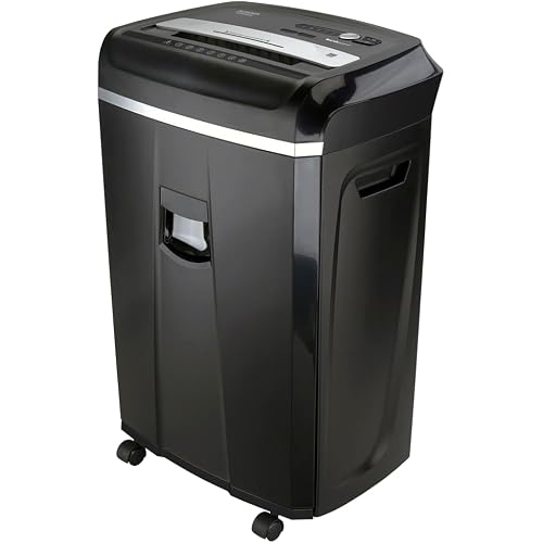 Aurora Anti-Jam 20-Sheet Crosscut CD/Paper and Credit Card Shredder, 7-Gallon pullout Basket, 60 Minutes Continuous Run Time