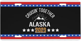 Cruising Together Alaska 2023 Thick Aluminum License Plates Enhance Your Vehicle's Look Durability1