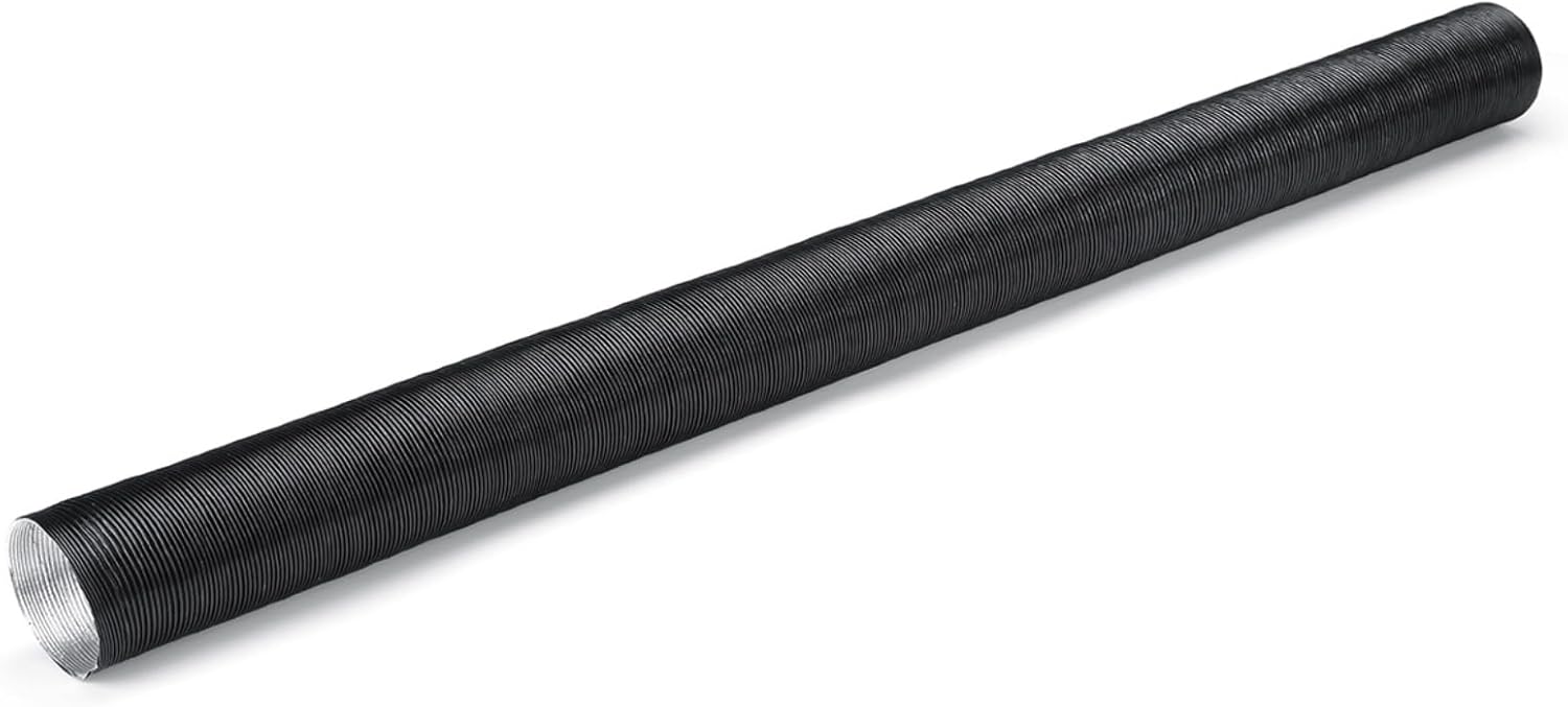 Black Aluminum Foil Dryer Vent Hose 2.36 Inch by 3.28 Ft for Grow Tents Dryer Rooms Inline Fans Kitchens Portable ACs