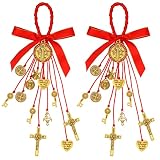 Xinnun 2 medallas de San Benito para protección contra el mal de bendición, No es una piedra
