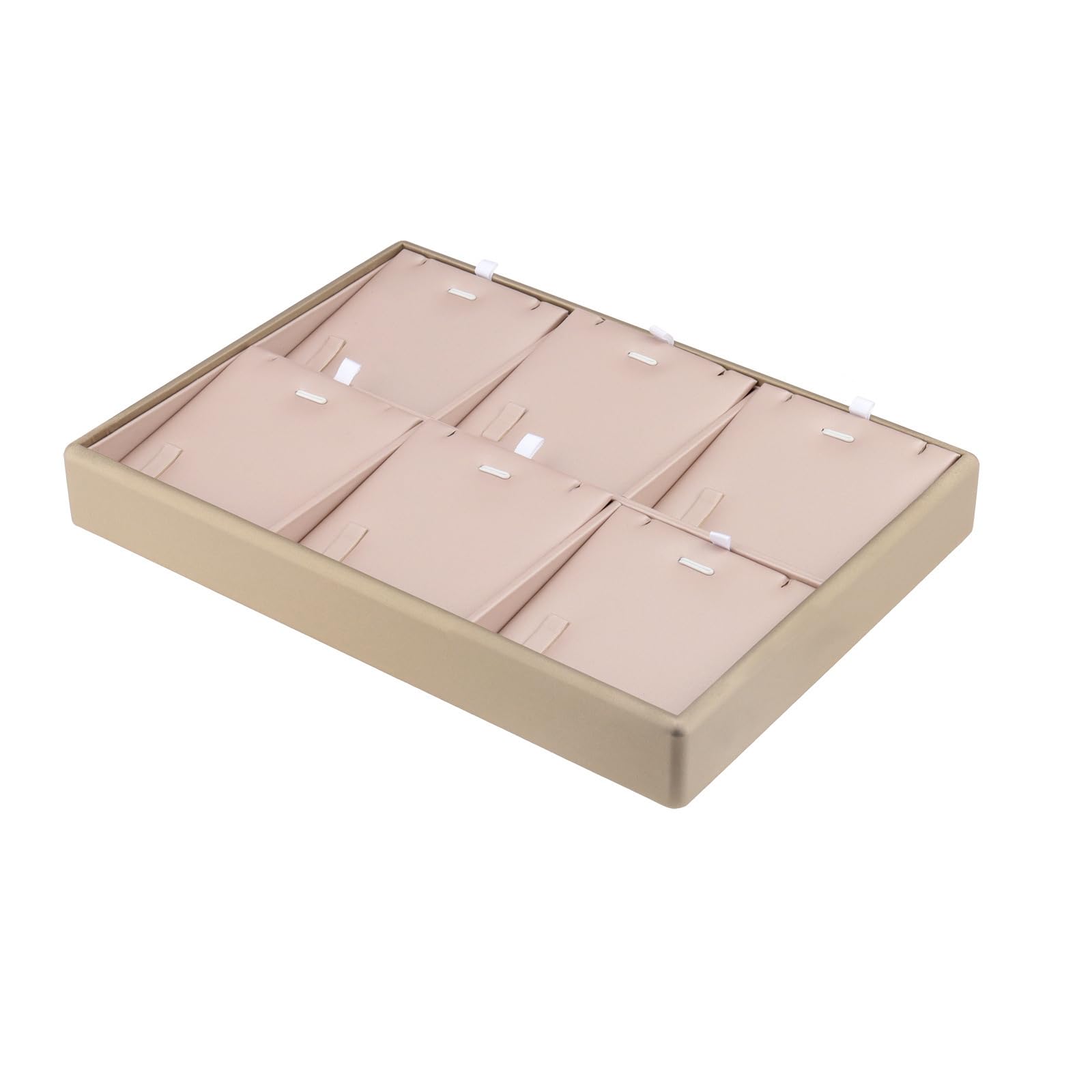 Obotsnoi Compact Jewelry Presentation Tray Having Textured Base for Secure Stacking and Space Efficient Organization Jewelry Drawer Planner
