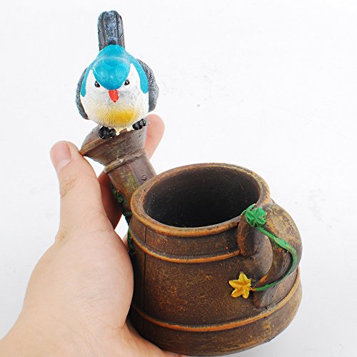 Nwfashion Shower/Pot Cute Bird Stute Planter, Flower And Succulent Plant Pot #TOP2