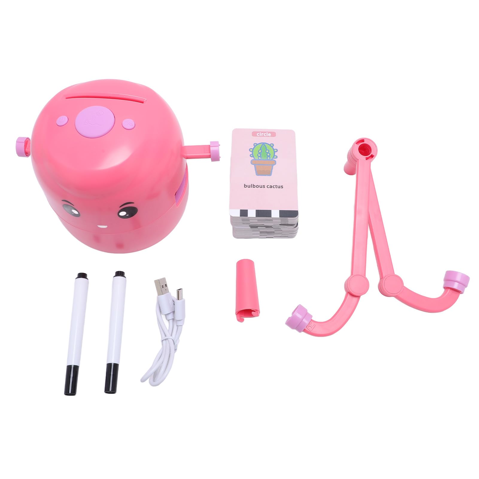 Robot de Pintura Inteligente, Iluminación de Arte 2400mAh Pintura Robot Automático para Niños (Rosa roja)