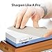 Whetstone Knife Sharpener by Gourmet Tool - 1000/6000 Knife Sharpening Stone - Waterstone Grit with Non-Slip Bamboo Base Flattening Stone and Angle Guide - Best Wet Stone Kitchen Knives Gift Ideas