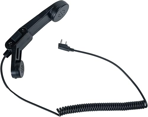 Kenwood - Micrófono de radio militar de mano con PTT para Baofeng UV-5R BF-888S UV-82 UV-82 UV-82HP Kenwood Wouxun Qansheng Puxing HYT Walkie Talkie