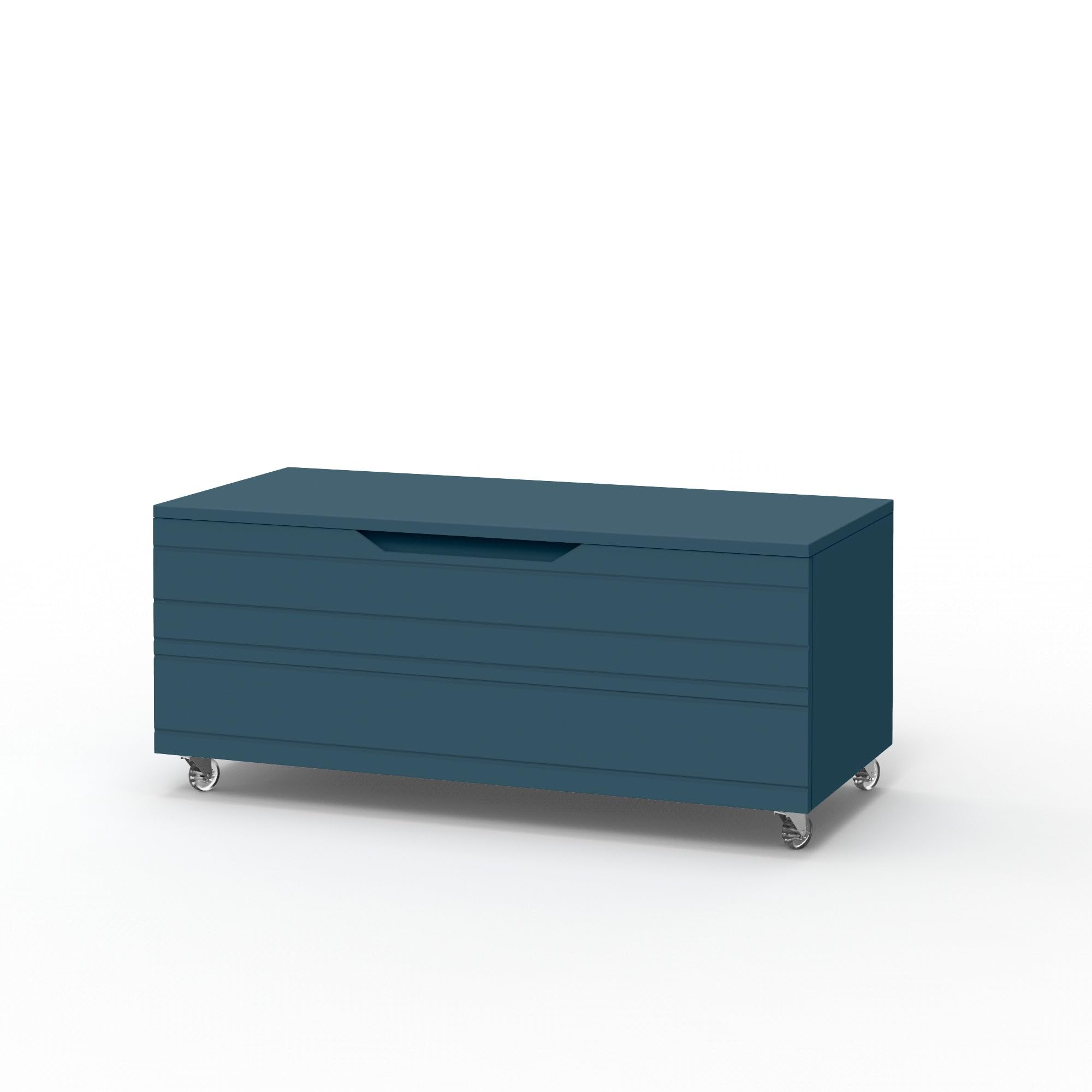 AQA DESIGN accessori casa cassettiera, frontale in MDF, finitura verde salvia, nr1 cassetto con scorrimento e chiusura soft close, maniglia a gola - Verde salvia - 100x45x42 cm