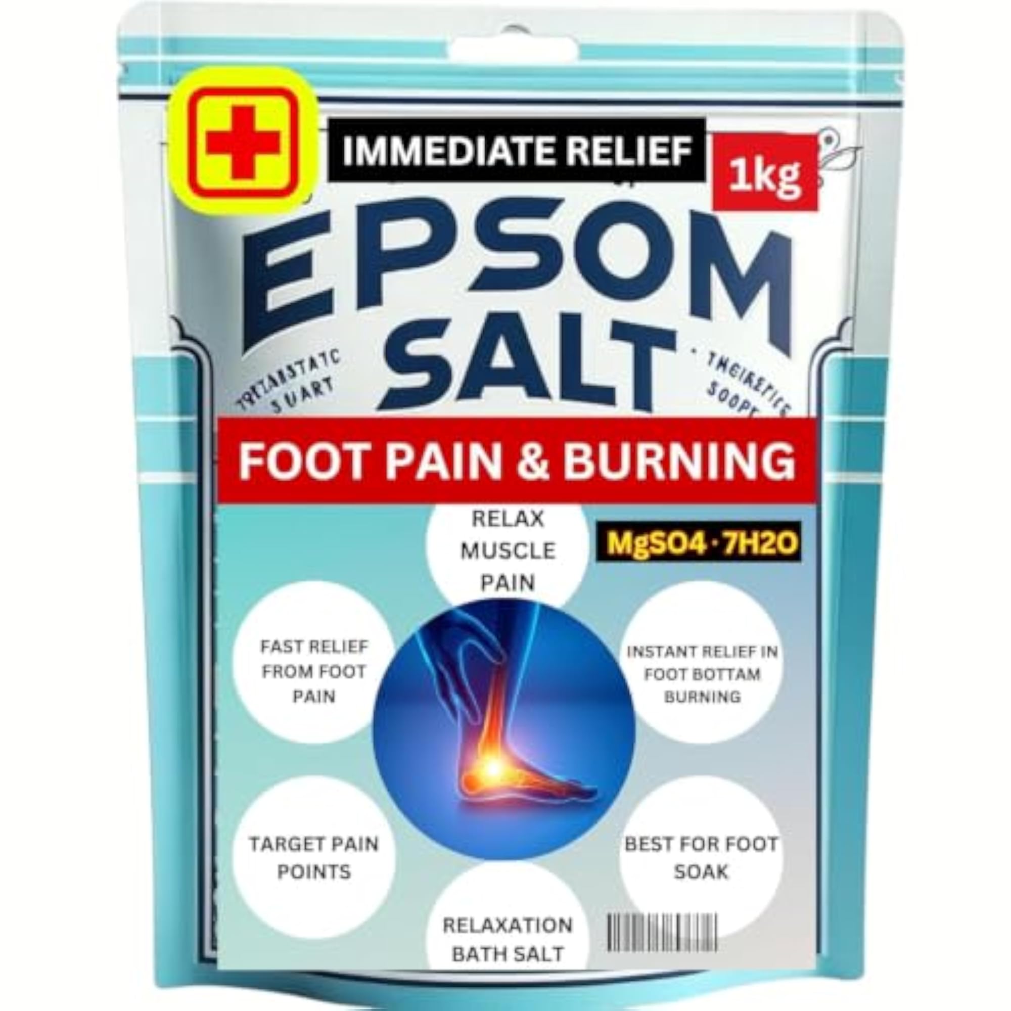 Epsom Salt Foot Soak, 1 KG for Soothing Foot Pain