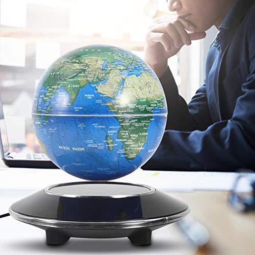 Globo flutuante de levitação magnética – Mapa Mundial flutuante anti-gravidade de 20 cm, globo azul