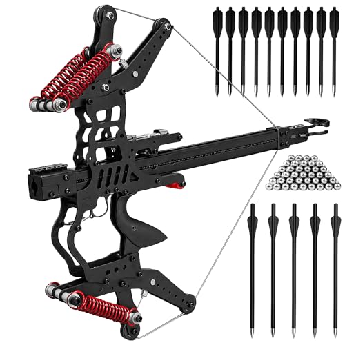 Guide-Rail Archery Crossbow Pro | Professional Mechanical Archery System with Integrated Slingshot - Training Set 250th Anniversary Special Edition (Rail Archery Crossbow Pro Set Black)