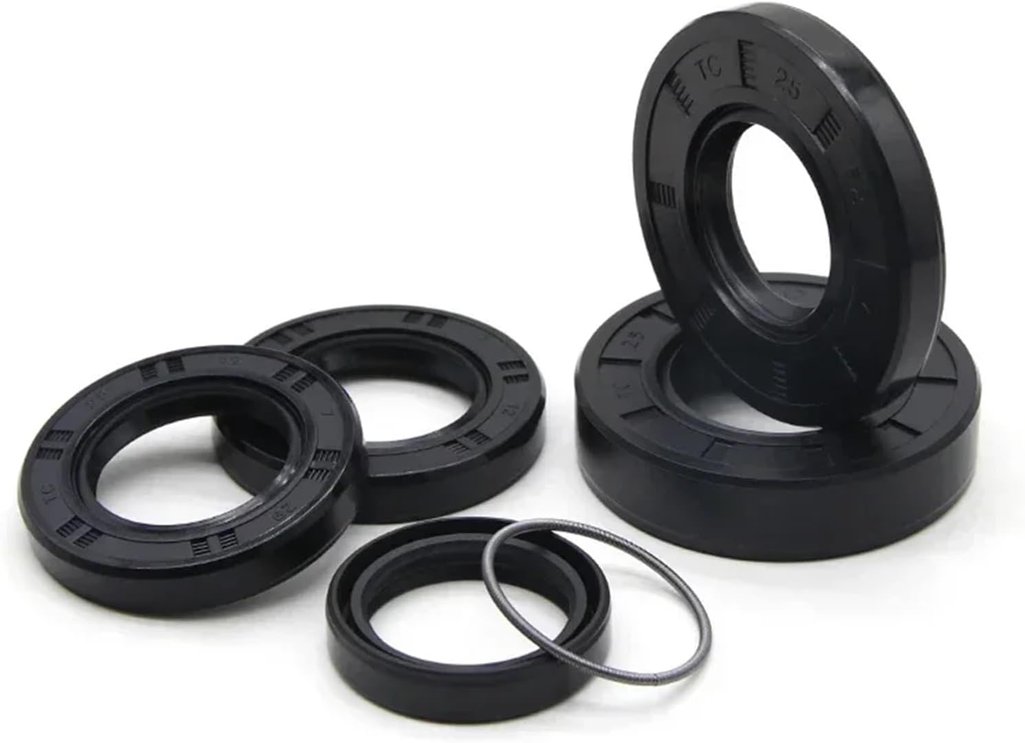 NBR Oil Seal ID 25mm TC-25 * 31/32/34/35/38/40/42/45/50/52/55/60/62 * 4/5/6/7/8/10/12mm Nitrile Rubber Shaft Double Lip Seals Gasket(25x47x8mm)
