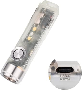 Lampe Torche Porte-clés Lumintop EDC Pico, Rose, 130 Lumens, Rechargeable USB-C