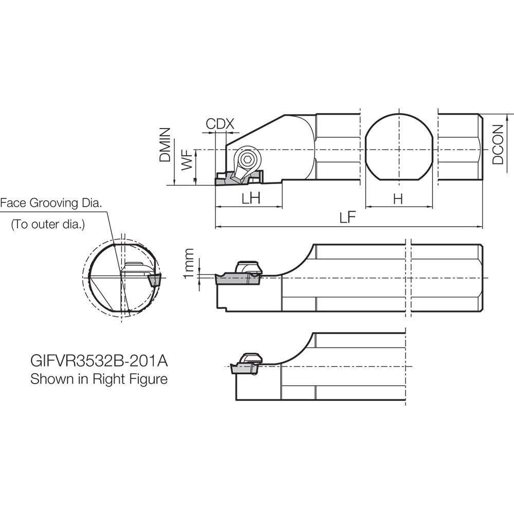 京セラ　溝入れ用ホルダ ( GIFVR3532B-351B ) ( K4670 )