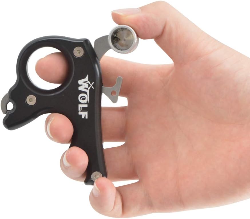 SHARROW Archery Compound Bow Release Aid 3-Finger Hand Held Bow Release Aluminum Trigger Caliper Hunting Shooting Accessories (Black)