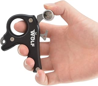 ZSHJGJR Archery Bow Release 3-Finger Hand Held Bow Release Aluminum Alloy for Compound Bow Accessory (Black)