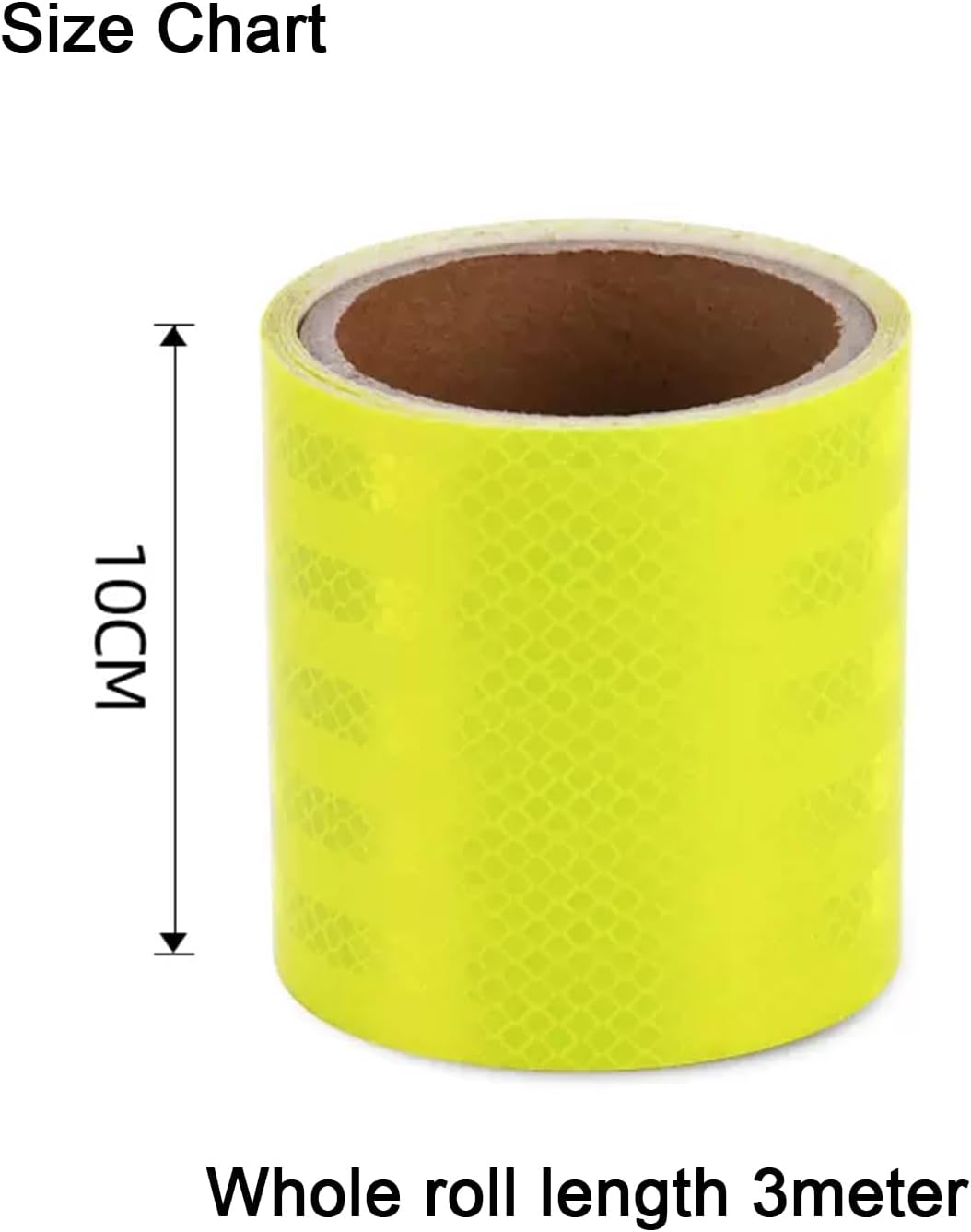 Reflective Tape, Yellow Self-Adhesive Outdoor Reflective Warning Reflector Tape, Reflector Night Stickers for Car Truck Motorcycle Boat Bike Trailer Camper(10 cm x 3 Meters)