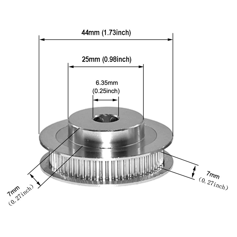 Set Puleggia GT2 20T E 80T - Con Cinghia 6mm X 250mm - In Alluminio - Per Macchinari CNC - Foto 8