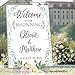 SPEEDYORDERS Floral Wedding Sign, Welcome to Our Beginning, Welcome Wedding Sign, Wedding Reception Banner, Custom Wedding Names Poster, Handmade Party Supply Poster Print