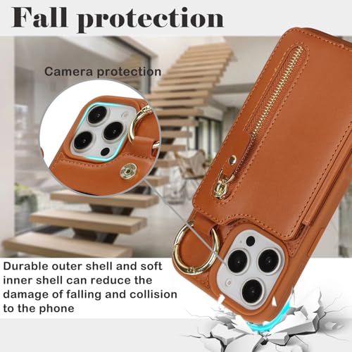 Étui portefeuille iPhone 16 Pro Havaya avec porte-cartes et fermeture éclair