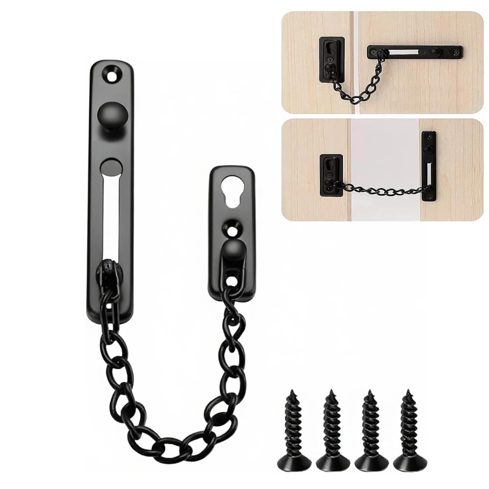 Crozgan Safety Door Chain Heavy Duty Latch,Stainless Steel Door Chain Locks with Safety Spring,Safety Chain Internal Door Locks for Home Apartment