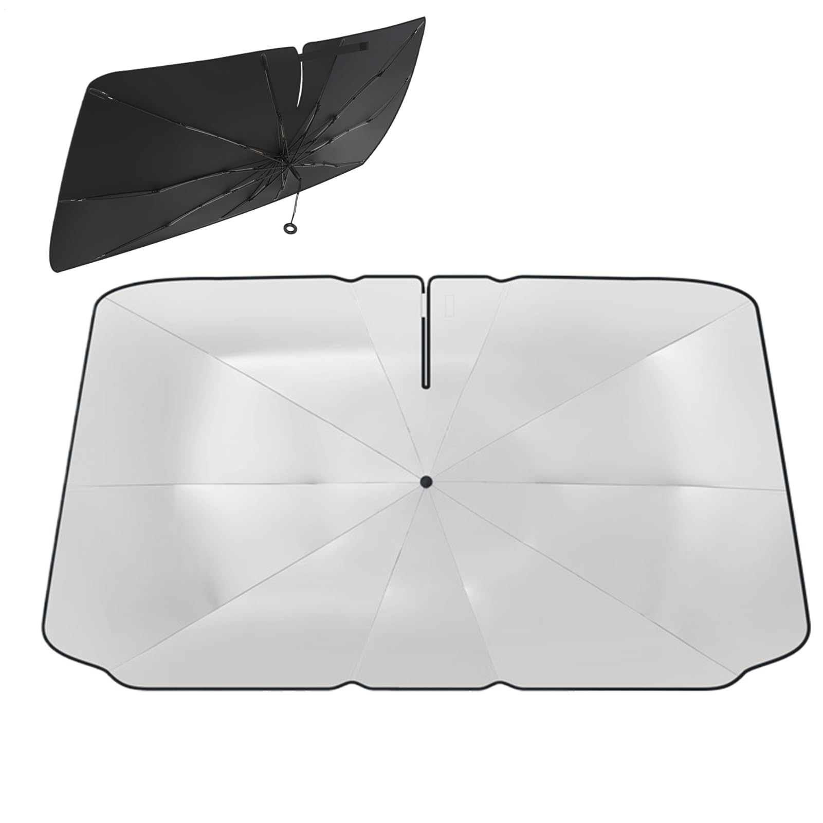 Pare-soleil Rétractable Auto - Store Thermoréfléchissant Anti-UV Pour Pare-brise - Universel (SUV, Camions) - Dimensions Réglables Jusqu'à 120 X 140 Cm - 4
