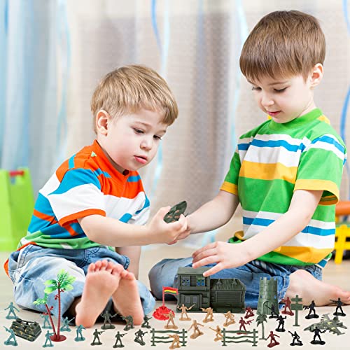 348 Pieces Ww2 Army Men Military Set Cool Mini Action Figure Play Set Includes Soldiers, Tanks, Armored Vehicles, Planes, Fences, Flags, Cannons, Tents, Roadblocks, Pretend Army Toys For Men #TOP6