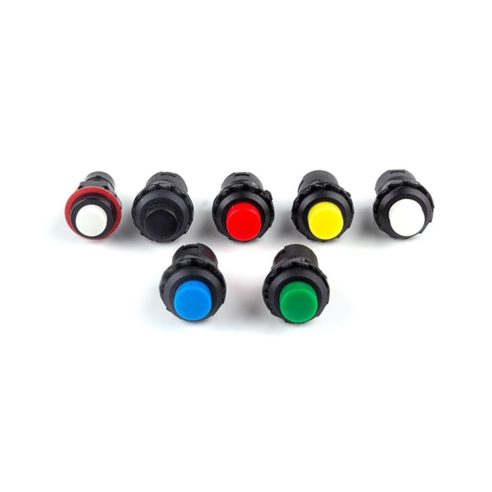 Bouton-poussoir 12mm autobloquant 3A pour contrôle de circuits variés - 7