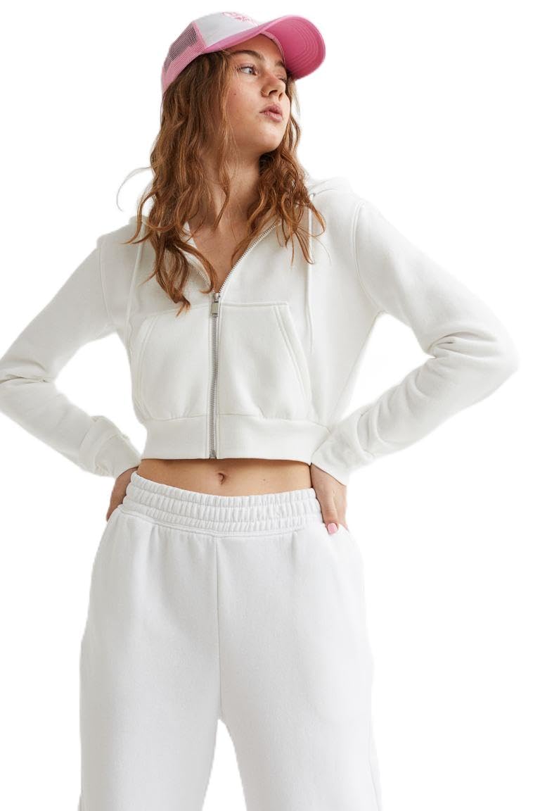 Cropped Zipper Hoodie for Women-image-2