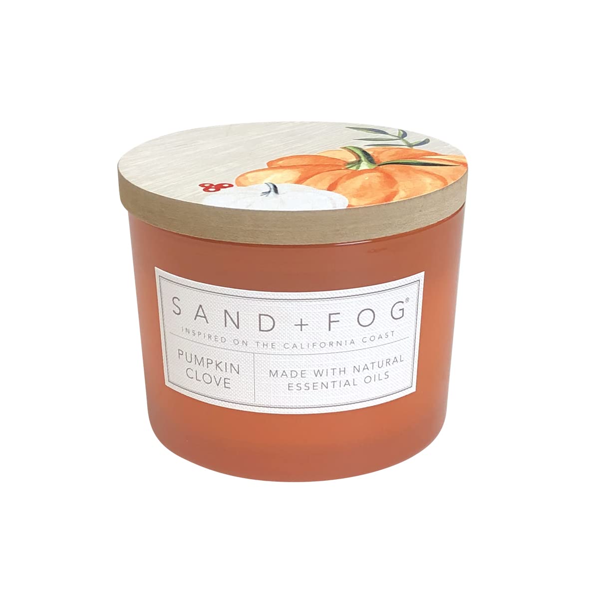 Sand + Fog Scented Candle - Pumpkin Clove – Additional Scents and Sizes – 100% Cotton Lead-Free Wick - Luxury Air Freshening Jar Candles - Perfect Home Decor – 12oz