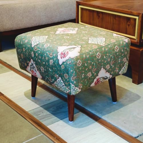 Image of The Artage Footstool Ottoman Pouffe Home Decor Furniture for Living room Extra Seat Footrest Dressing Table Vanity Stool Sitting Mudda High Density Cushioning Puffy Stool for Bedroom Living Room Decor
