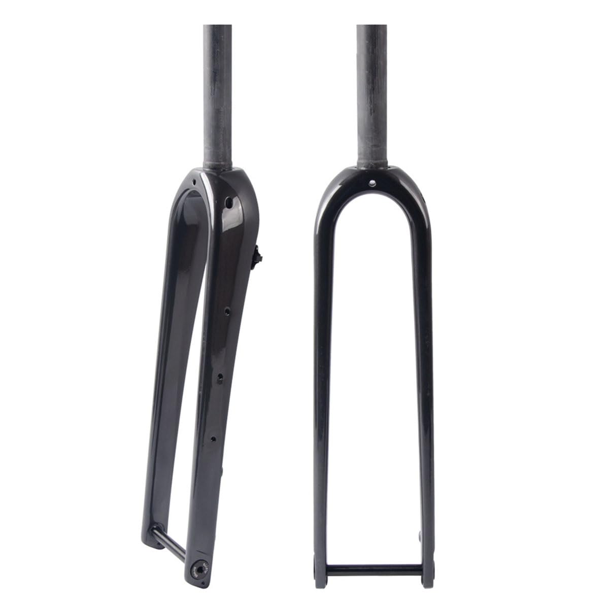 Starrgabel für Gravelbike 700C 28,6 mm 1-1/8" gewindelos, gerades/konisches Rohr, starrer Carbonfaserrahmen, Scheibenbremsen vorne, 12x100 mm Steckachse.