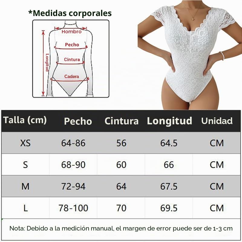 Haibang Body de Encaje para Mujer Cuello v Bodysuit Top Manga Corta Floral Encaje Body Espalda Descubierta Bodycon Bodies Transparente Elegante Una Pieza Jumpsuit Verano Camiseta para Club Fiesta Out