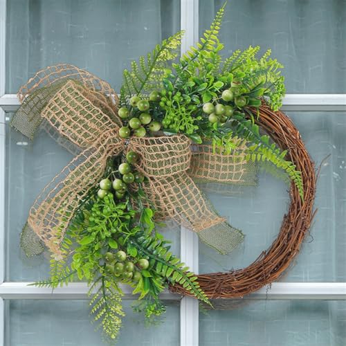 Couronnes de fleurs de Noël extérieures pour porte | Solution décorative抗风 2 pces