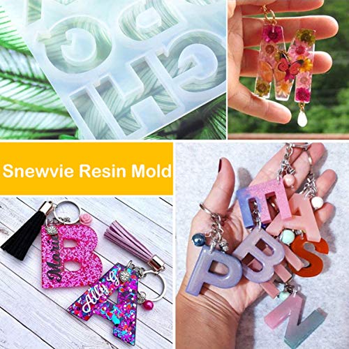 HEALLILY Fundição de Resina Alfabeto Molde Número de Letra de Silicone Molde para Resina Epóxi Artes