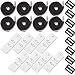 MUSCCCM Pool Solar Cover Reel Attachment Kit, 24 Pcs Pool Solar Cover Reel Straps Solar Blanket Straps Kit for In-ground Swimming Pool