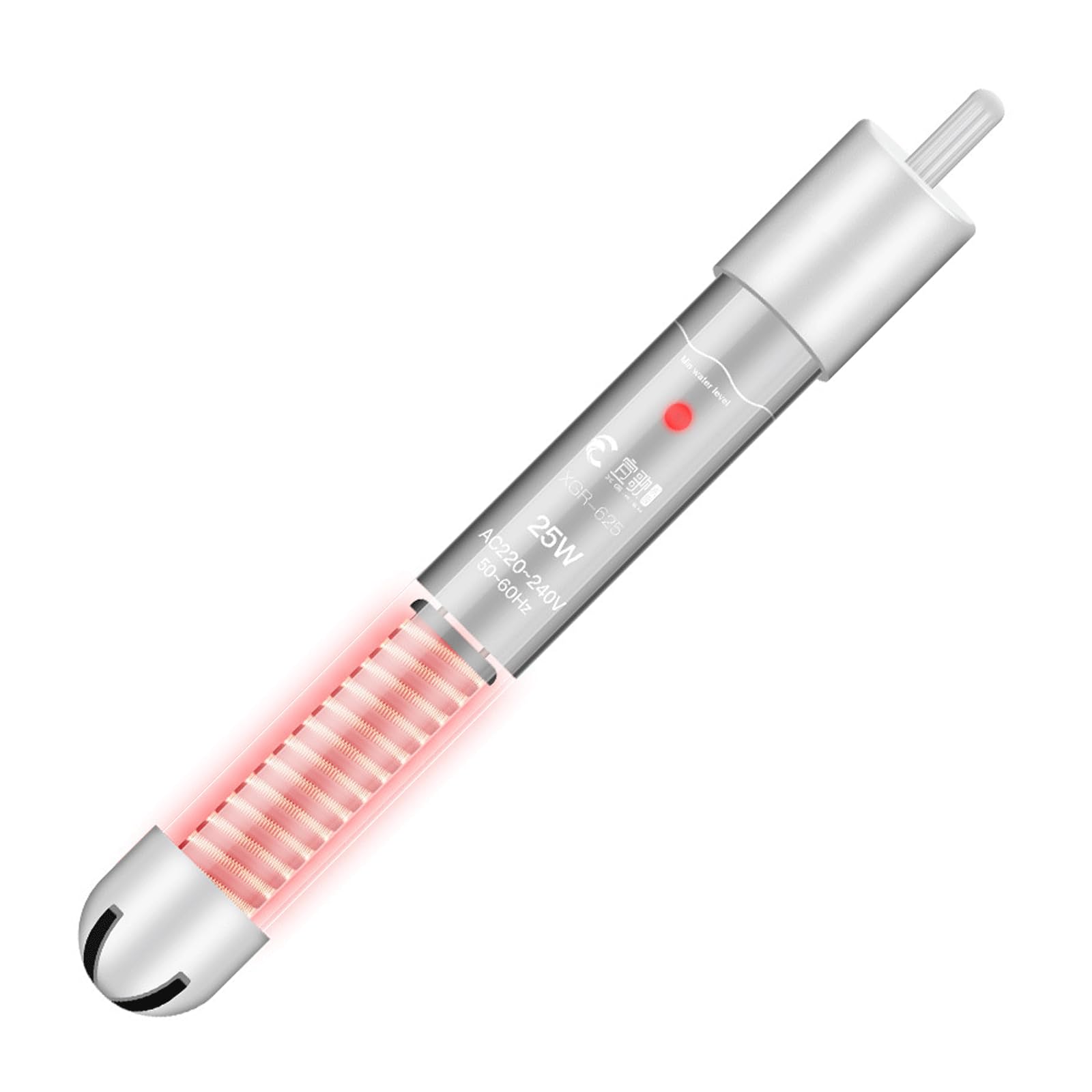 WQZStar Varilla calefactora para Acuario, Calentador automático para pecera, Vidrio de Temperatura Constante, a Prueba de explosiones, con Funda Protectora, 25W (25W)