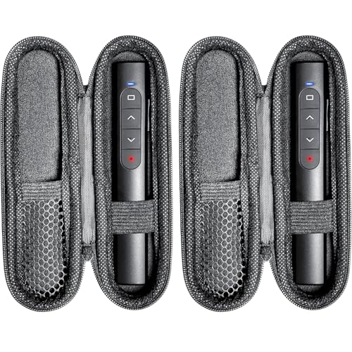 Image of (2 Units) Wireless Presenter Remote with Case, Presentation Clicker with Hyperlink & Volume Remote Control PowerPoint Office Presentation Clicker for Keynote /PPT /Mac /PC /Laptop(Battery Included)