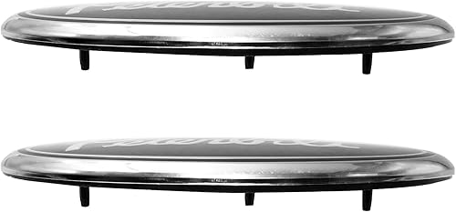 Emblema ovalado de 9 pulgadas de aluminio ABS para parrilla delantera de coche, para parrilla y maletero, 4L34-15402A-CA, color negro y plateado