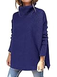 Feature:damen pullover,damen rollkragenpullover,strickpullover damen ,langarm,lose damen pullover für damen den herbst winter,der Saum hat einen leichten schlitz an den seiten, leicht zu bewegen