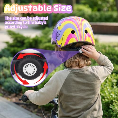 Image of Toddler Kids Bike Helmet, Adjustable and Multi-Sport, 3 Sizes for Ages 1-2-3-5-8-14 Years Child Infant Boys Girls