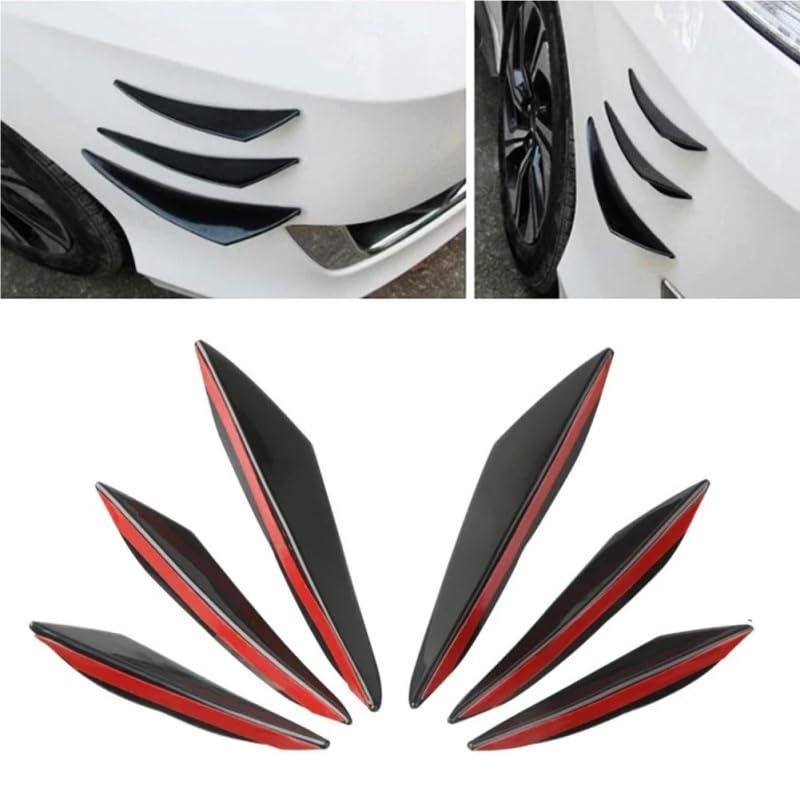 Spoiler de pare-choc avant noir pour tuning auto élégant