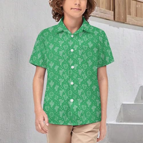 Boys Bear Hawaiian Shirt Short Sleeve Casual Button Down Shirts Cute Summer Beach Shirts Tops for Kids Teens2