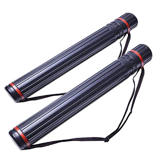 Ecjiuyi Poster Tube with Strap,2pack Expandable Blueprint Tubes,Waterproof Telescoping Poster/Art/Document/Diamond Painting Kit Storage Transport Carrying Tube