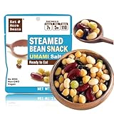 【Eat More Beans】 STEAMED BEAN SNACK -UMAMI Salt USDA Certified Healthy Vegan Snacks Ready to Eat Fully Cooked- Box of 10 packs(2oz, 10packs)