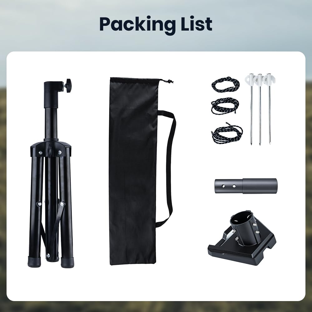Trépied Starlink Gen 3, kit de montage Starlink portable d'extérieur pour camping et voyage, trépied avec adaptateur de tuyau compatible avec Starlink Gen 3 V3 parabole