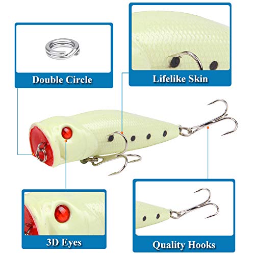 LUOLINGONGJUE® Artificial Minnow Bait Designed for Effective Freshwater and Saltwater Fishing | White 3 2