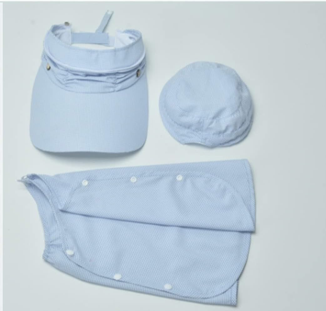 Womens Summer Wide Brim Sun Hat with Face Neck Cover Outdoor Cycling Fishing Beach Sunblock UV Protection Sunshade Visor Cap - Image 8